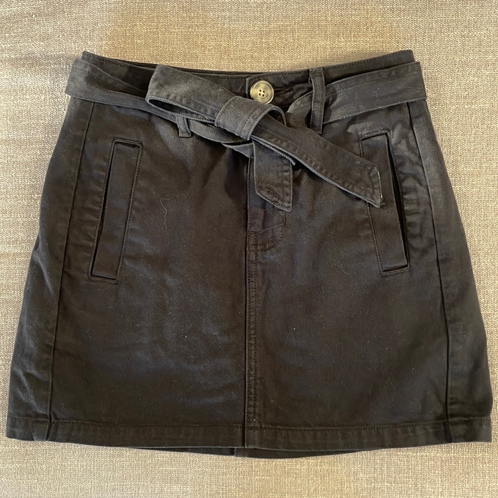 Pacsun Los Angeles black denim tie front mini skirt Size 23